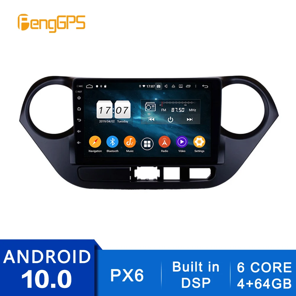 

Android 10,0 DVD-плеер для Hyundai I10 2018 2019 сенсорный экран мультимедийный GPS-навигатор головное устройство радио Carplay PX6 DSP левая рука