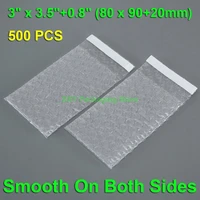 500 pieces 3 x 3 50 8 80 x 9020mm clear bubble bags small size self sealing plastic packing envelope poly packaging pouch