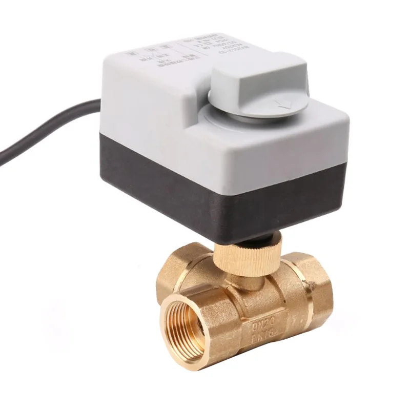 AC220V 3 Way провода 2 управления моторизованный шаровой клапан электрический привод