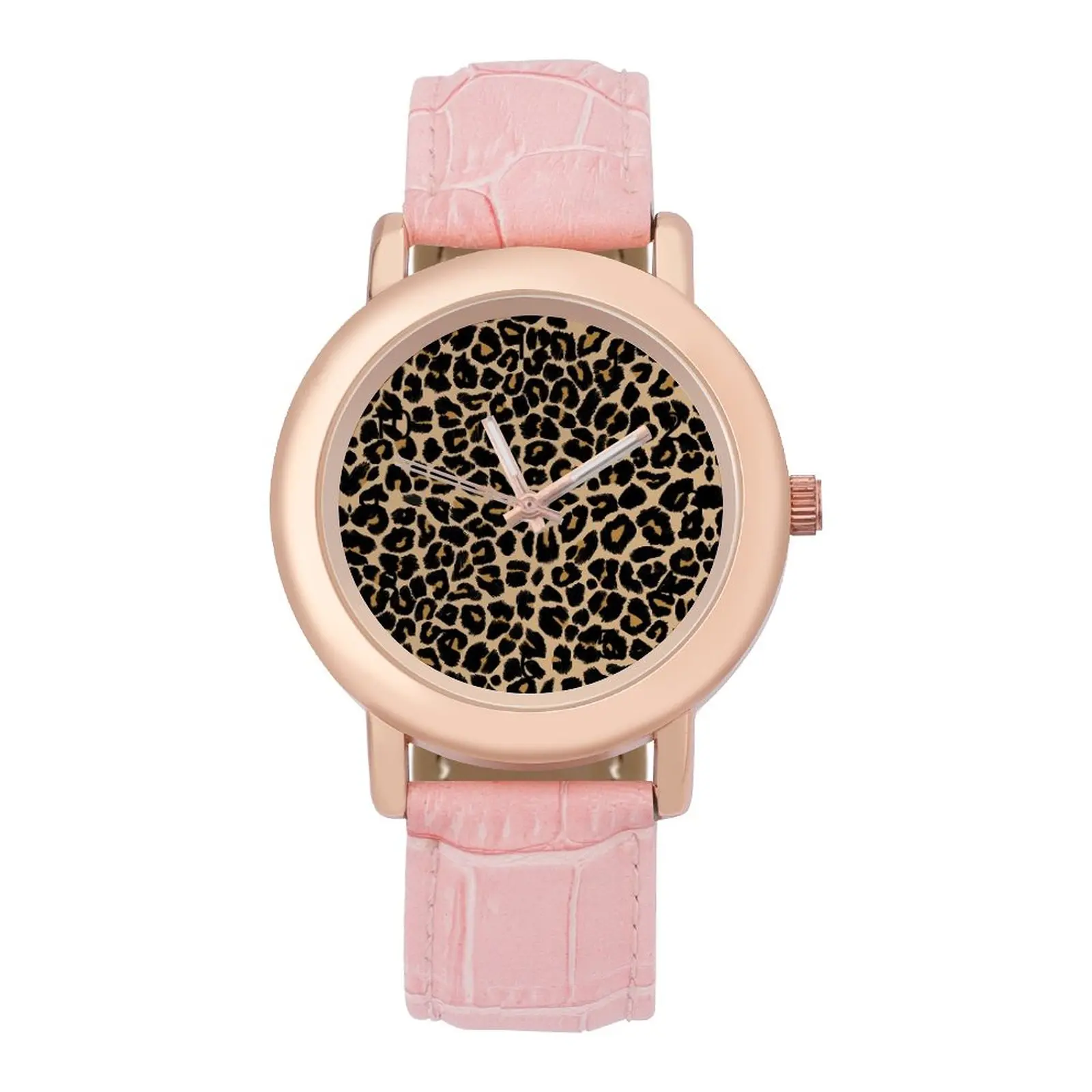 Leopard Print Traditional Quartz Watch Animal Pattern Classy Ladies Wrist Watch Steel Office Upwrist Wristwatch