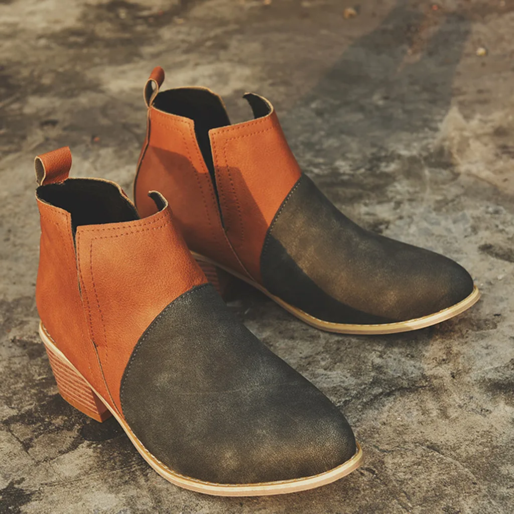 SAGACE/обувь в римском стиле женская обувь модные ботинки на толстом квадратном