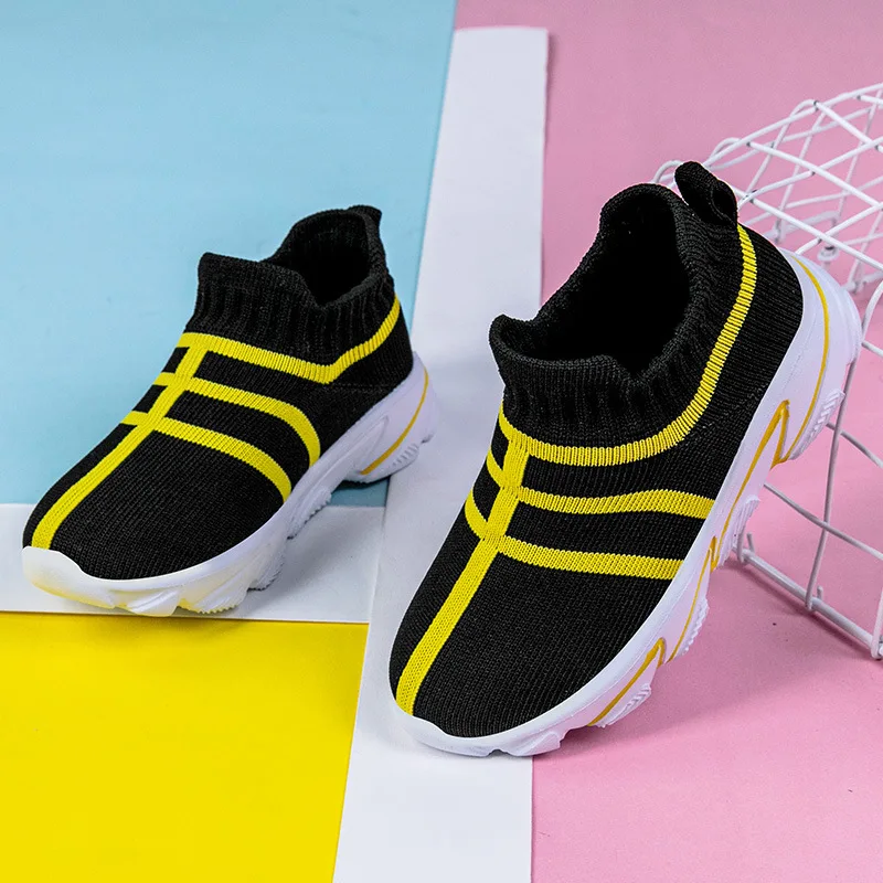 

Children's shoes 2019 autumn new children's shoes light fly woven shoes for students girls shoes set foot kidssports shoes