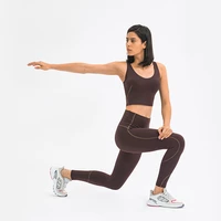 lulugirl new slim fit elastic sports capris womens high waist hip lift strip printed solid color yoga pants