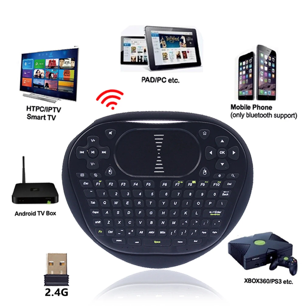 Новая беспроводная мини-клавиатура T8 2 4G Air Fly Mouse резиновая клавиатура Мути-тачпад