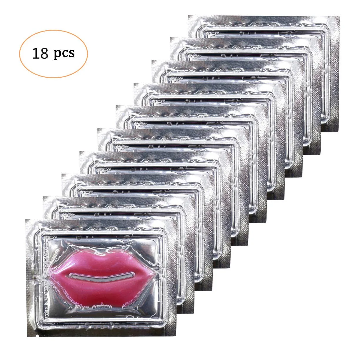 

Увлажняющая гелевая маска для губ, 18 шт./набор