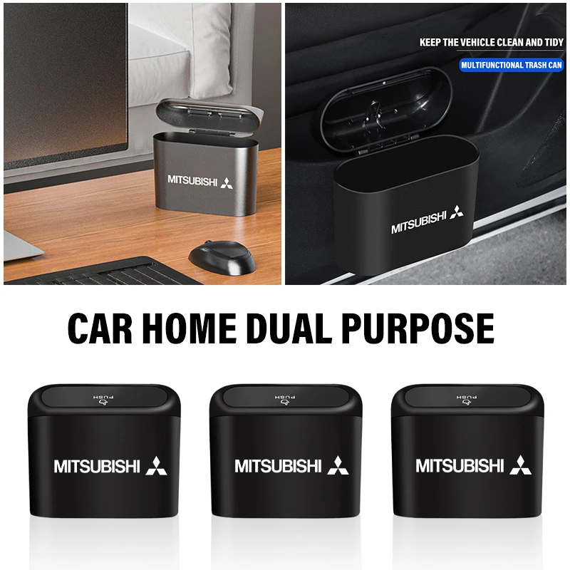 

Car Styling Trash Can Auto Organizer Case Portable Hanging Rubbish Bin Dustbin Accessories For Mitsubishi Asx Lancer Pajero L200
