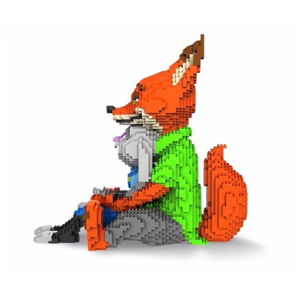 

PZX Diamond Bricks Rabbit NJudyick Fox Micro Mini Blocks Couple Building Blocks Cartoon Character Model Set Set 4500Pcs Toys