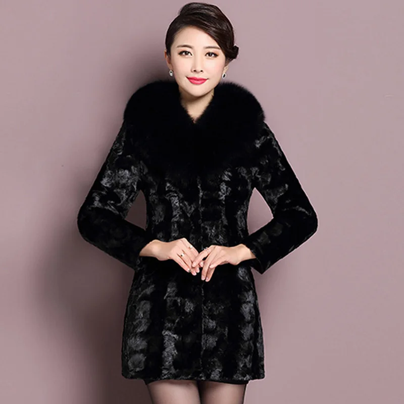 2020 пальто из искусственного меха с длинным рукавом для женщин размера плюс