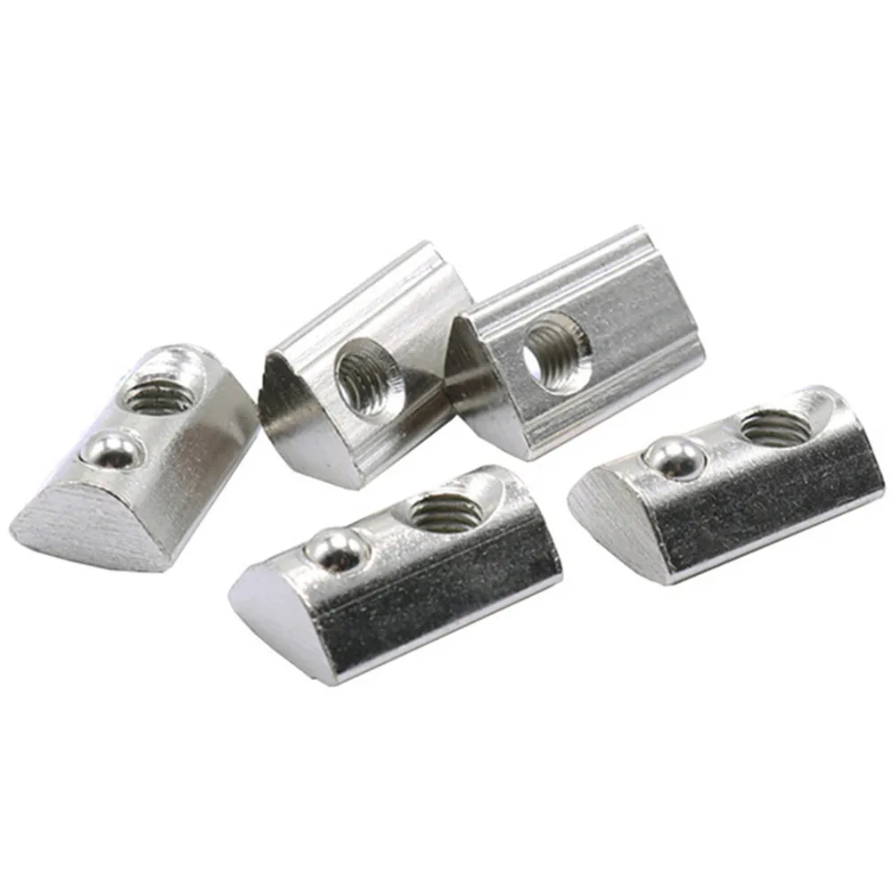 

10/50/100pcs T-slot Nut With Turn Bead For 20ER Aluminum Profile Slot 5 M3-M4-M5 Marbles Groove Nut Marble Nut Hand Tool
