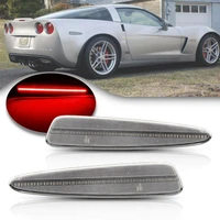 for chevy corvette c6 2005 2013 clear led side marker light lamp red rear 2pcs auto led turn signal side marker lamps