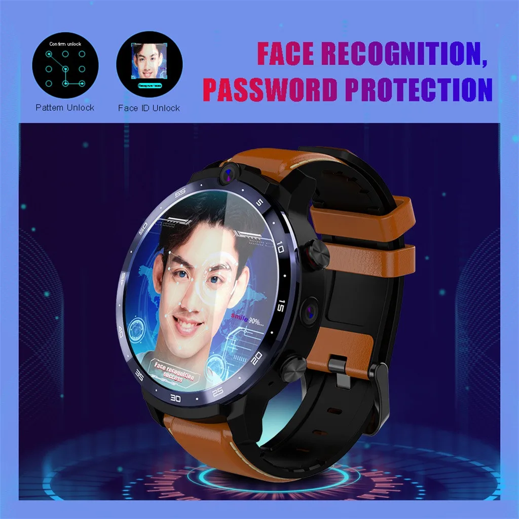 Смарт часы Ouhaobin LEMFO LEM12 4G Face ID 1 6 дюйма Android 7 3G + 32 ГБ ОЗУ мужские умные с