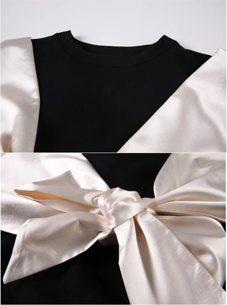 

Runway Designer Spring New Style Woman Hoodie Sweatshirt Streetwear Casual Chic Bow Full Sleeve Women Tops Clothes SL224