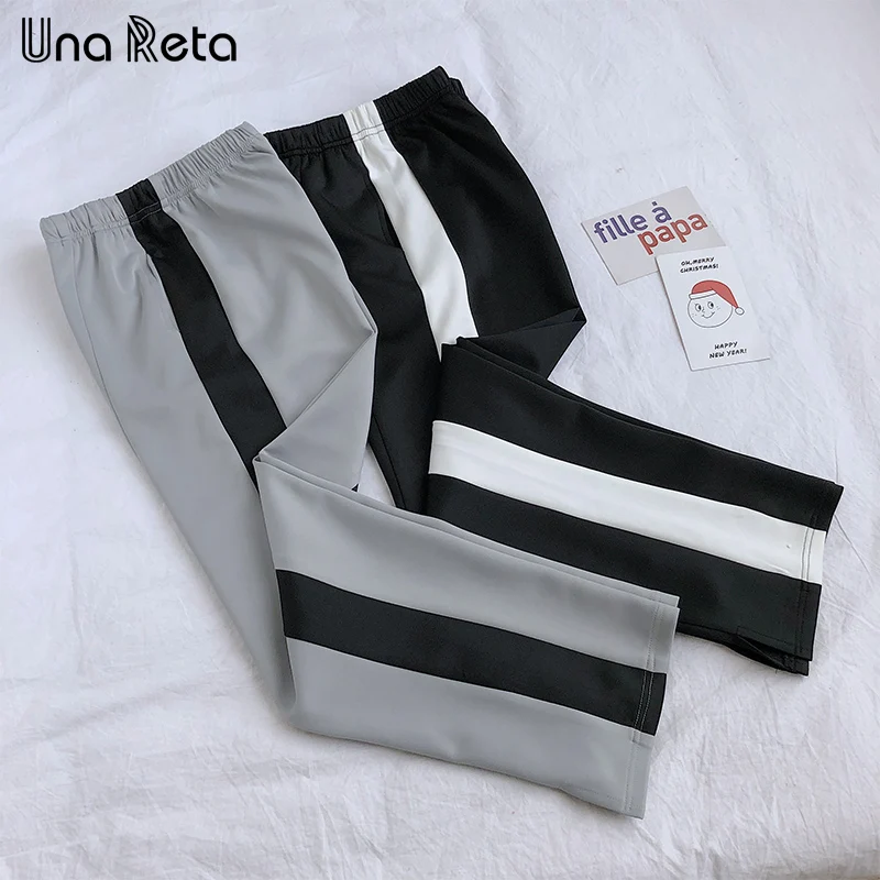 

Una Reta Pants Men Spring Autumn New Fashion Casual Joggers Pants Sweatpant Hip Hop Trousers Man Streetwear stitching Pants