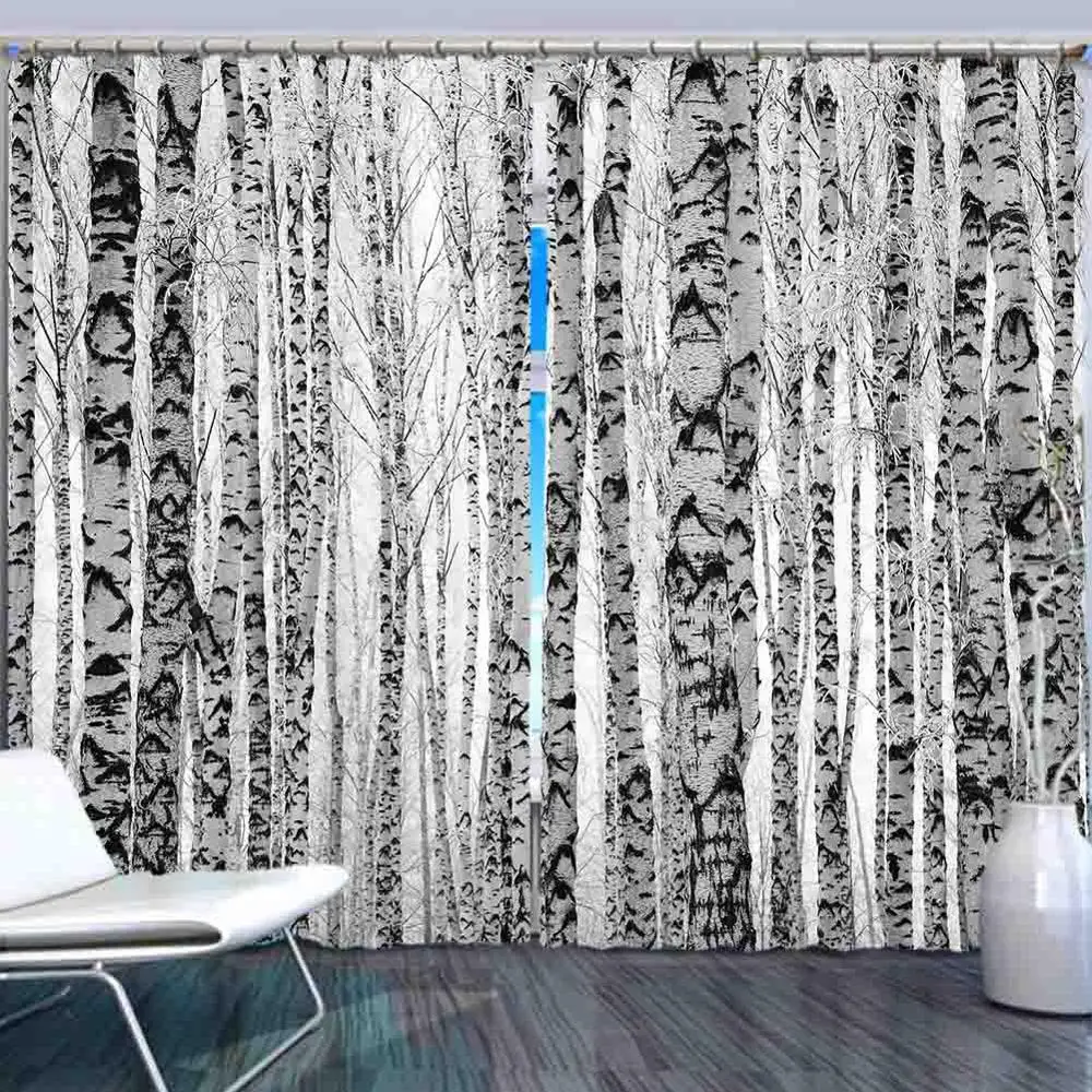 Занавески на заказ для Гостиная светонепроницаемые шторы спальни лес окна стен 3