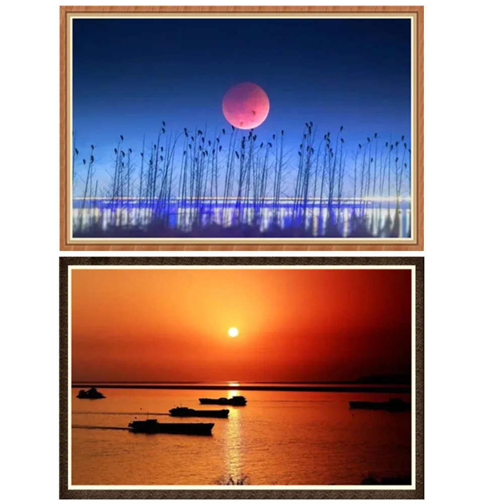 5D Новый Полный алмаз Восход закат пейзаж картина выложенная алмазами вышивка