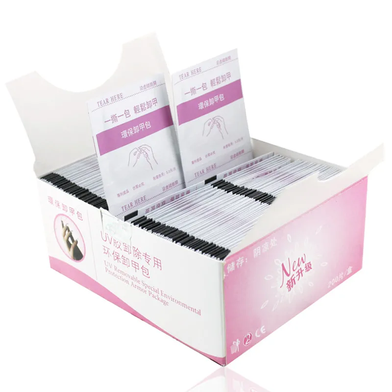 200 шт./пакет средство для удаления гель лака ногтей|Жидкость снятия лака| |