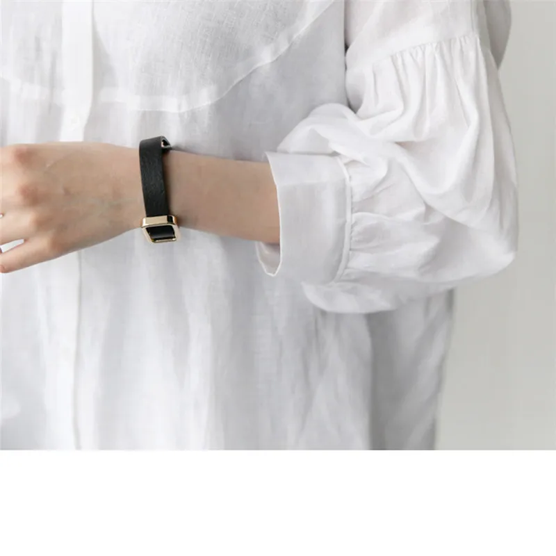 S XL размера плюс лен новинка 2018 весенний Топ лето Женские повседневные топы Белый