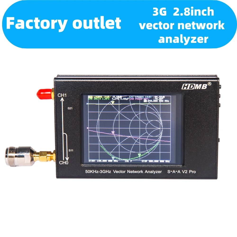 S-A-A-2 NanoVNA V2 3GHZ Vector Network Analyzer Digital Nano VNA Tester MF HF VHF UHF USB Radio Antenna Standing Wave |