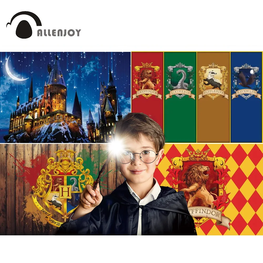 Allenjoy волшебный замок школьная волшебника фон для фотосъемки хеллоуина или на