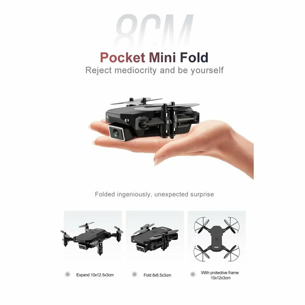 

Mini RC Drone UAV Quadcopter with Camera WiFi FPV Aerial Photography Helicopter Foldable LED Light Quality RC Global Toy