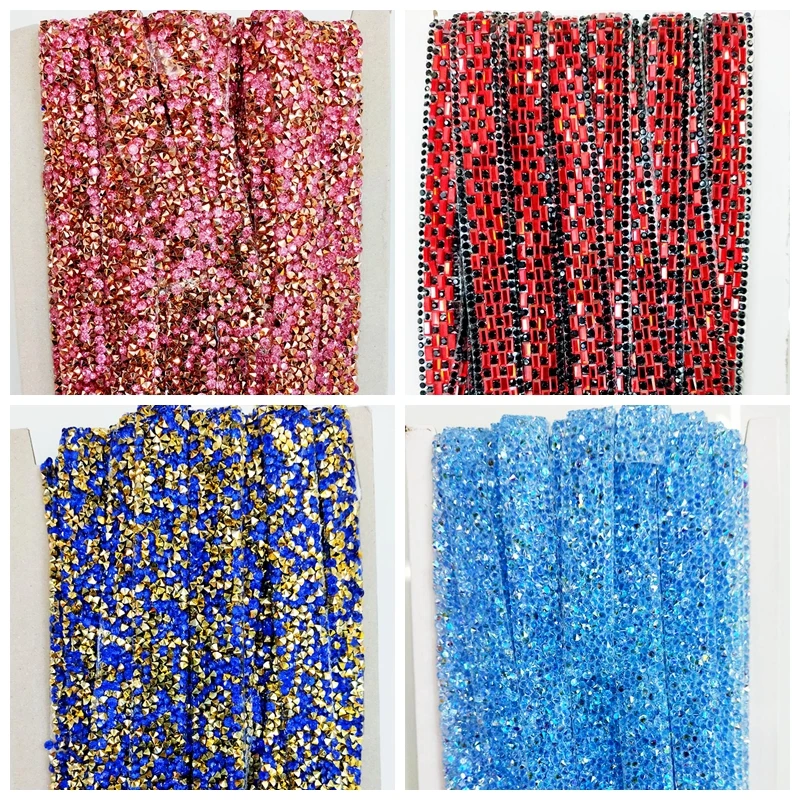 Праджня стразы аппликация горячая фиксация Смола Стразы Strass цепь в виде ленты