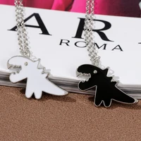 thj cartoon dinosaur pendant necklaces for women men chains on the neck fashion hip hop couple chain necklaces jewelry