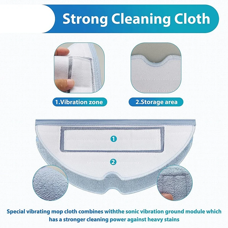 Main Brush Heap Filter Mop Pads for Roborock S7 S70 S7Max T7S Plus Robot Vacuum Cleaner Spare Parts Set of 17 | Бытовая техника