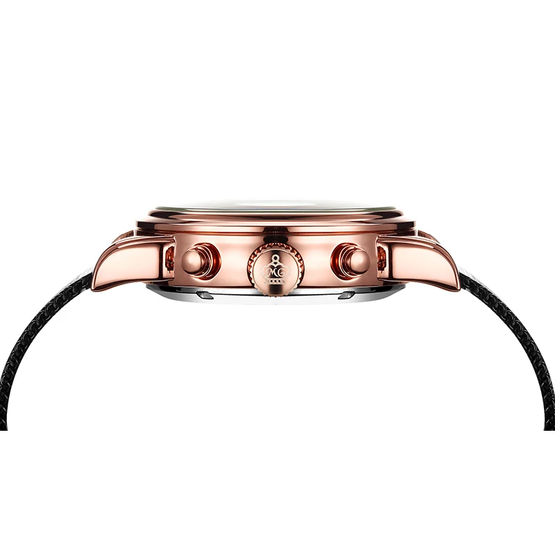 ORKINA 2019 классический дизайн розовое золото корпус сетка мужские часы на ремне Топ