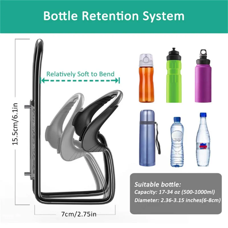 

Bike Drink Water Bottle Rack Holder Mount Lightweight Mountain Bicycle Holder Brackets Outdoor Water Bottle Cage Bike Brackets