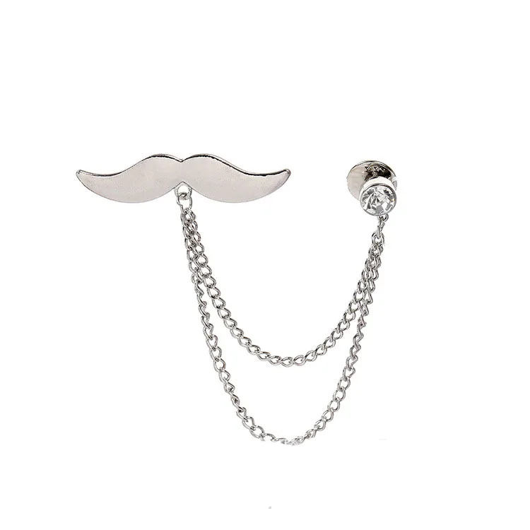 Модная новинка, винтажная металлическая брошь, крест, любовь, кисточка, цепочка на лацкане, значок, Ретро стиль, корона, булавки и броши, корсаж, мужские аксессуары - Окраска металла: Silver 4