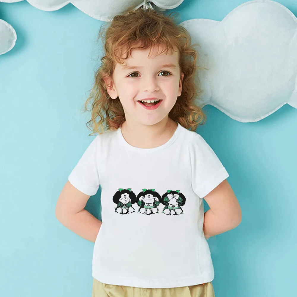 Летняя уличная одежда, детская рубашка для девочек в стиле 90-х годов, свободная дышащая крутая Детская футболка с рисунком