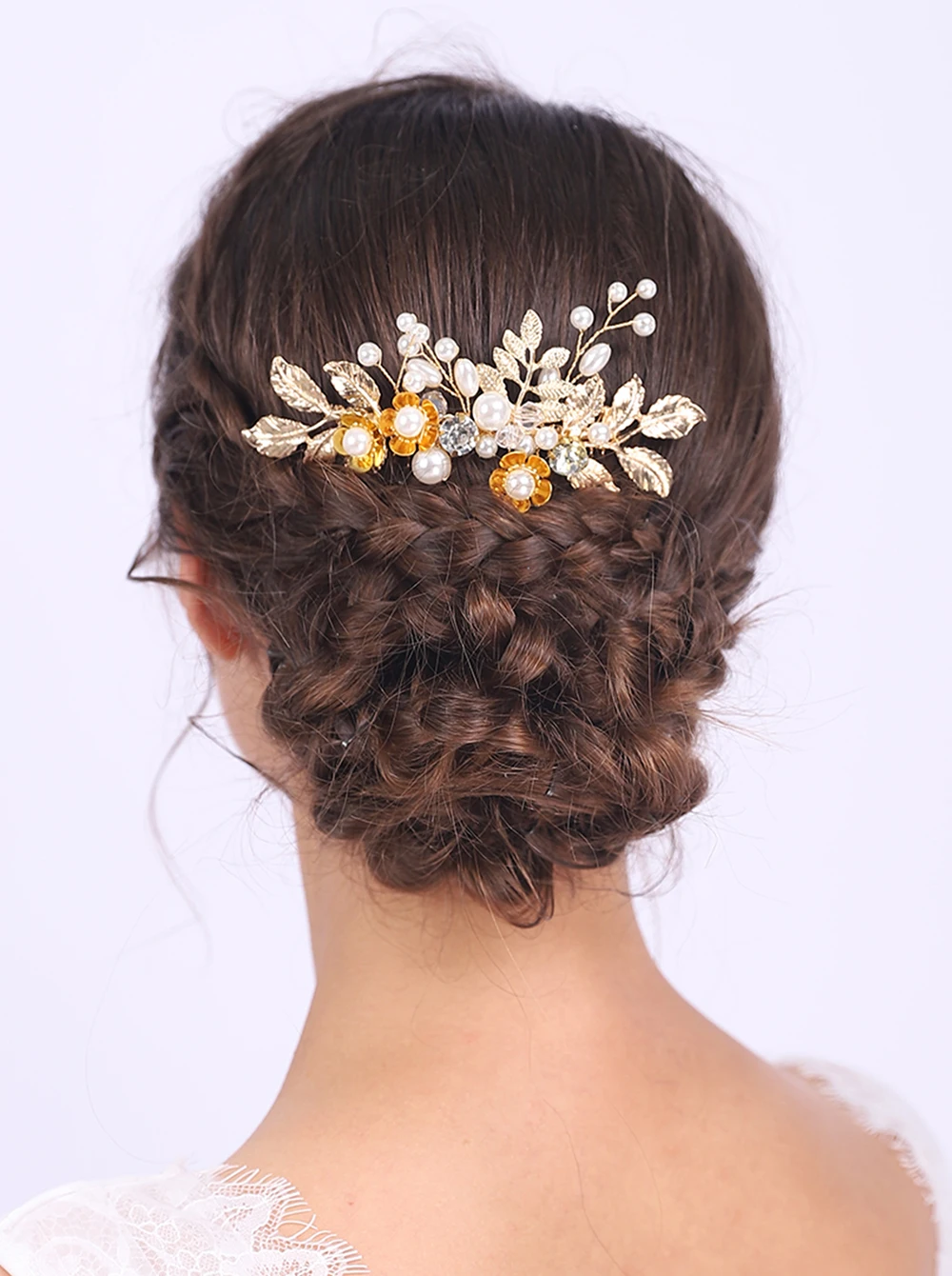 Винтажные Украшения для волос с золотыми цветами и искусственными Богинями
