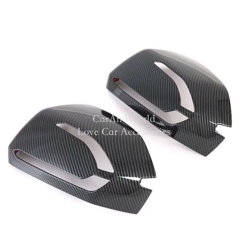 

For Hyundai Palisade 2019 2020 Carbon Fiber Door Body Rear View Mirror Cover Rearview Frame Decoration Trims Car Accessories