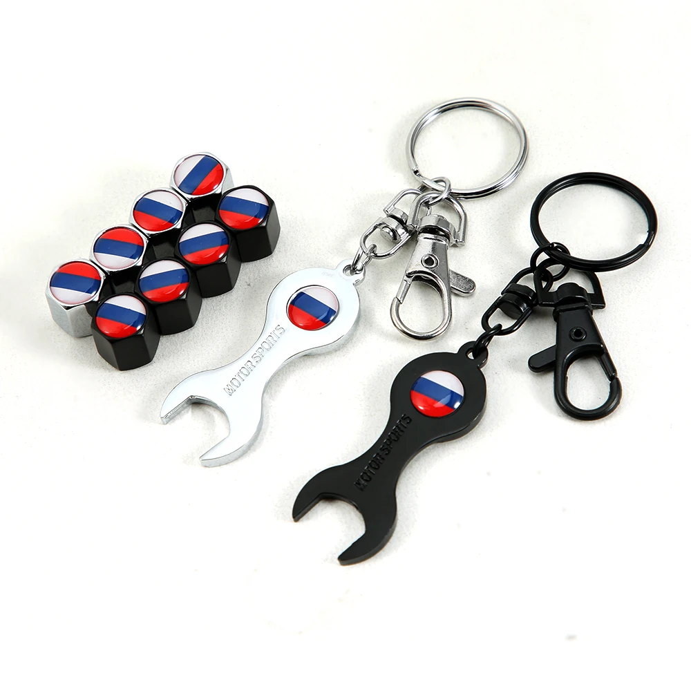 

Anti-Theft Tire Valve Stem Caps - Auto Tire air Valve Cap Cover Key-Chain Zinc Alloy Universal Stem Covers