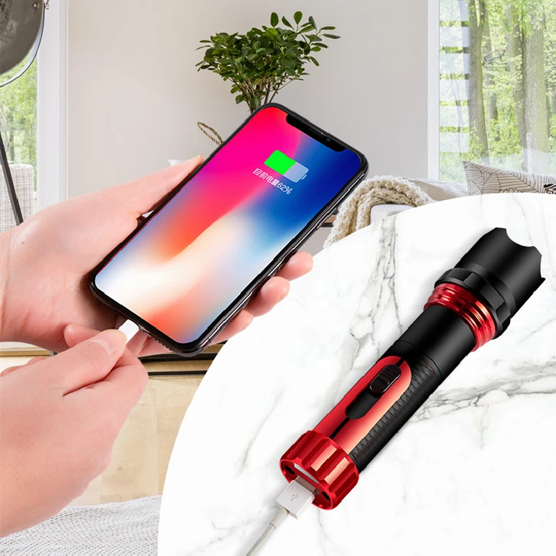 Multifunctional Portable Lighter Mobile Phone Charging Treasure Interesting Glare Flashlight Cigarette | Дом и сад