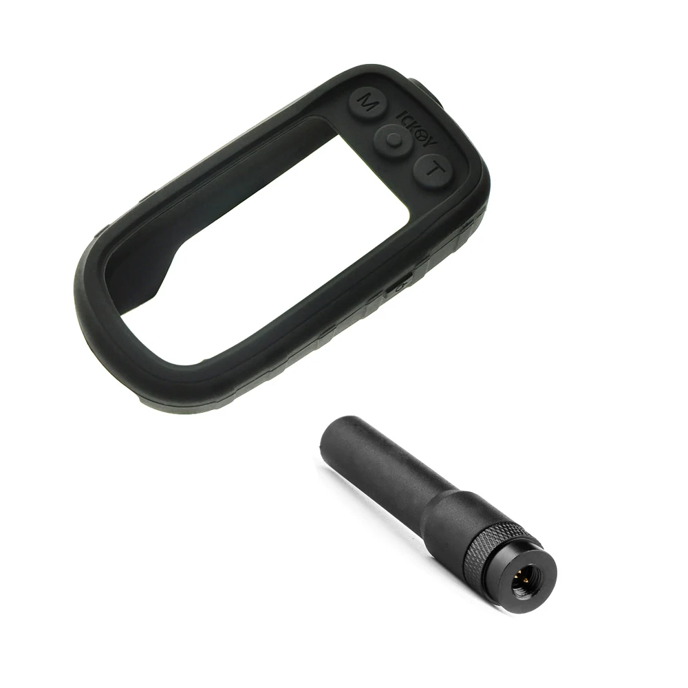 Черный SMA-Male 136-174 MHz короткая мягкая антенна+ силиконовый защитный чехол для кожи для Handhel gps Garmin Alpha 100 Alpha100 аксессуары - Цвет: Черный
