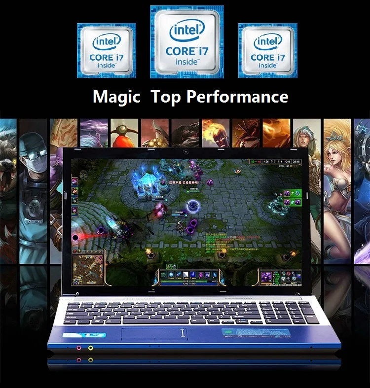 15.6" Ultrabook 8GB RAM SSD 256GB 512GB Metal CPU Intel Core i7 Games PC Business School Arabic AZERTY Spanish Russian Keyboard