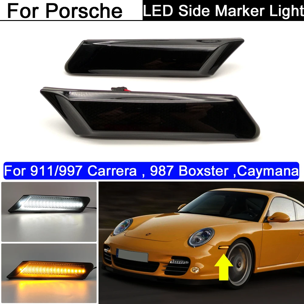 2 шт. светодиодные габаритные огни для Porsche Carrera 911/997 Boxster 987 Cayman 2006 2012|Сигнальная