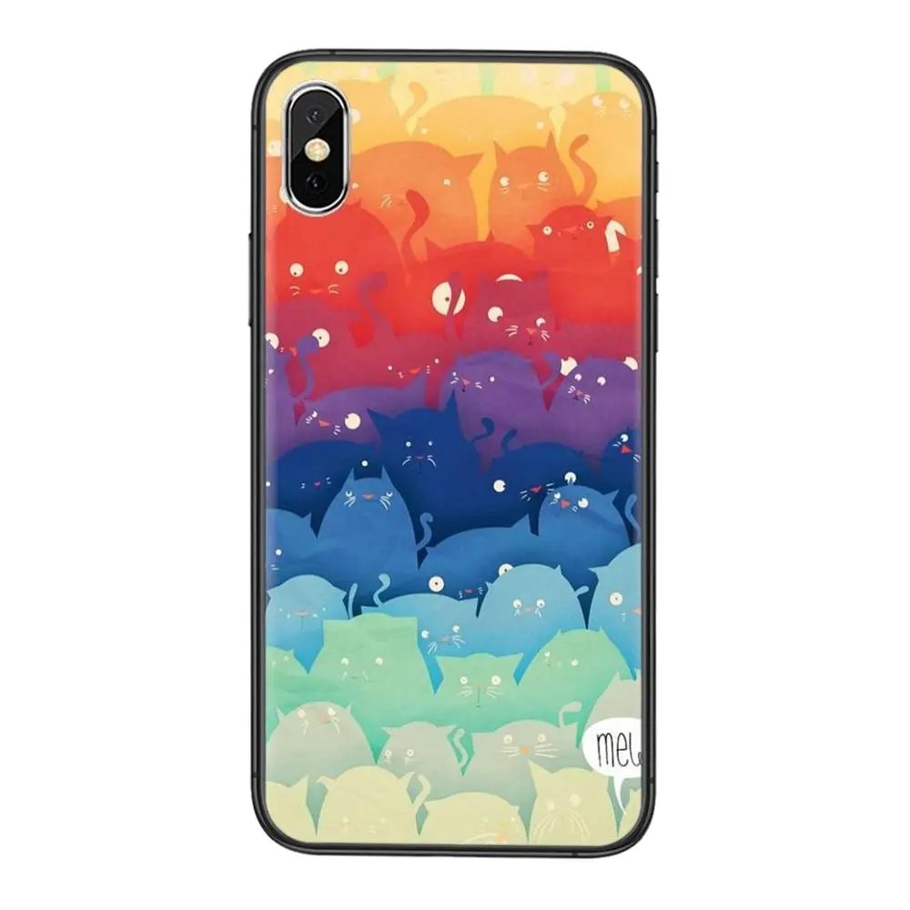 Для Apple iPhone 5 5C 5S SE SE2020 6 6S 7 8 11 12 Mini Plus Pro X XS Max XR места для покупки красочный Кот