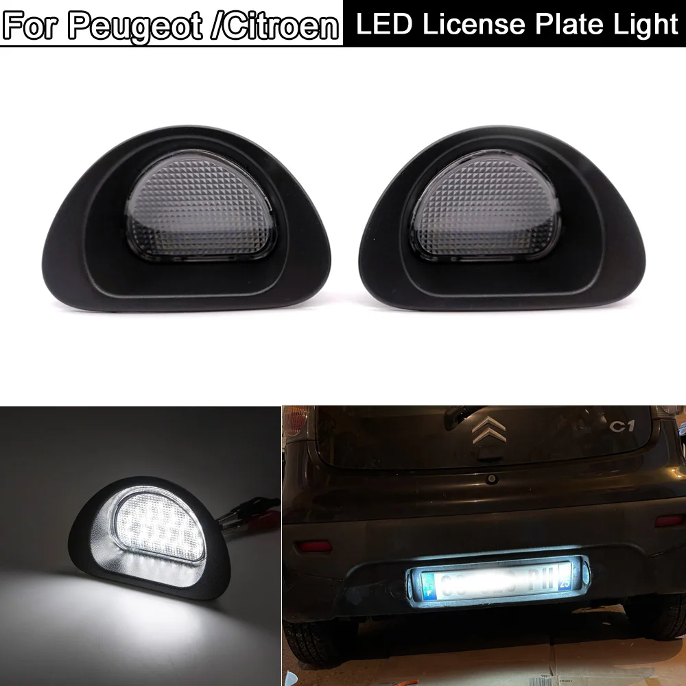 2 шт. без ошибок светильник светодиодный номерной знак освещение лампа для Citroen C1