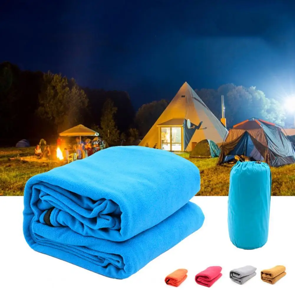 

Multifunction Fleece Lightweight Sleeping Bag Liner Cover Quilt Portable Travel Outdoor Indoor Four Seasons Warmth Fleece Quilt
