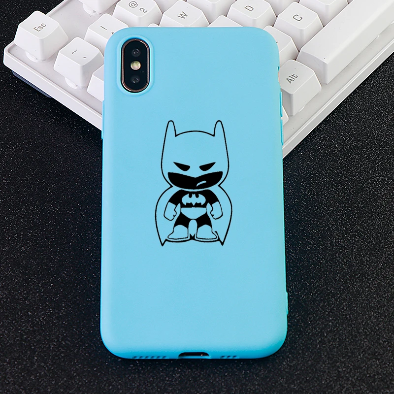 Funny Phone Cases for iPhone 11 6s 7 8 Plus Pro X XS MAX XR Fashion Case Batman Soft Silicone Fitted TPU Back Covers Accessories | Мобильные