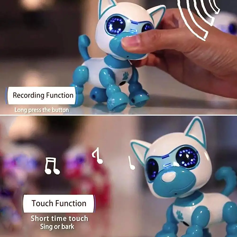 

Puzzle Pet Dog Recording Voice Changing Robot Dog Interactive Children's Pocket Toy Playmate Y5T4
