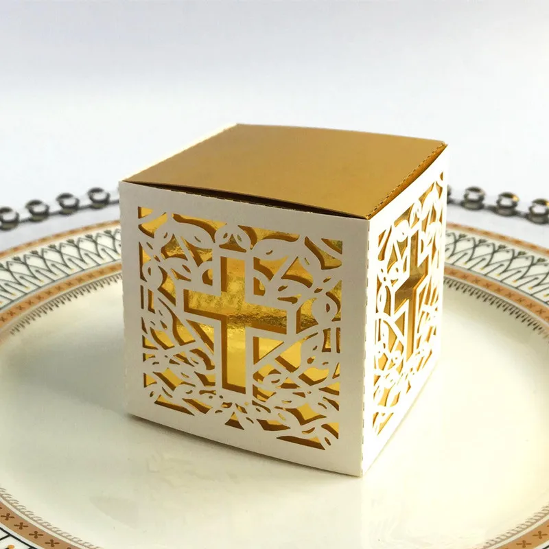 10 шт. перекрещивающиеся Конфеты Коробочки для драже ангельская Подарочная