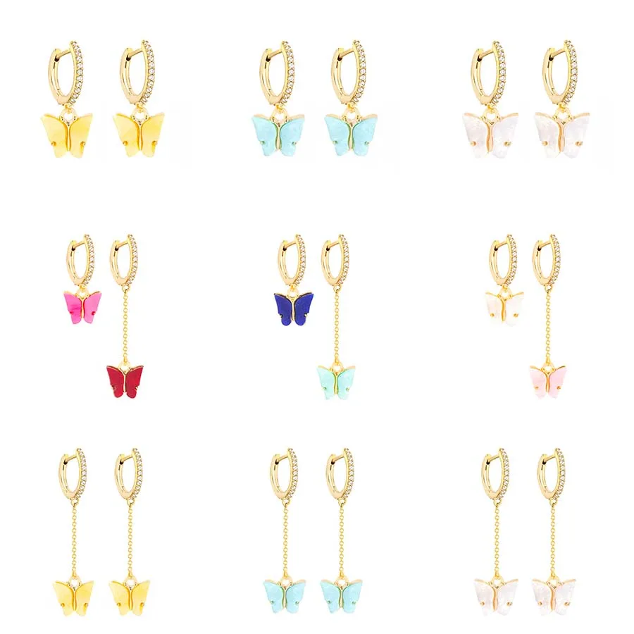 

VG 6YM New Fashion Asymmetry Resin Drop Earrings Simple Design Rhinestone Dangle Earrings for Women Wedding Jewelry Wholesale