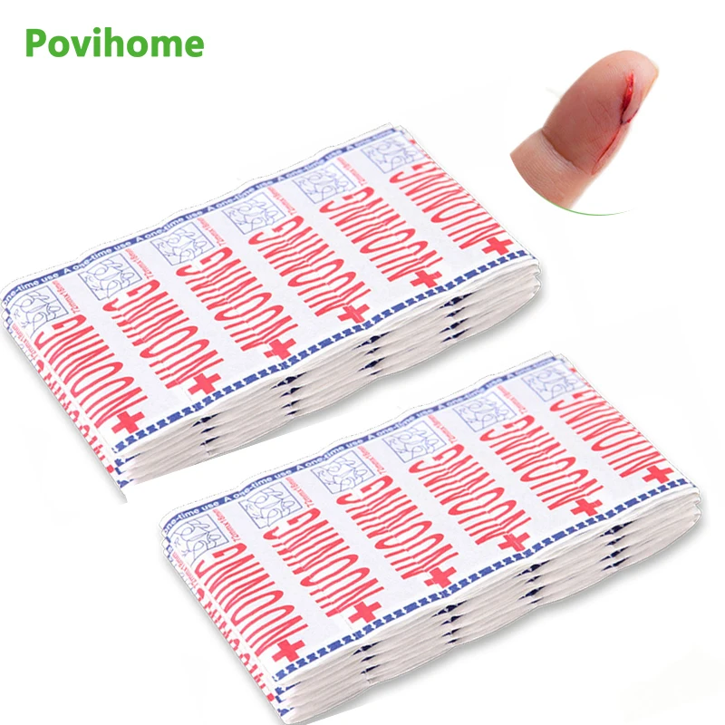 

100Pcs Band Aid Waterproof Breathable First Aid Bandage Hemostasis Sticker Adhesive Plasters Wound Paste Dressings Care Plaster