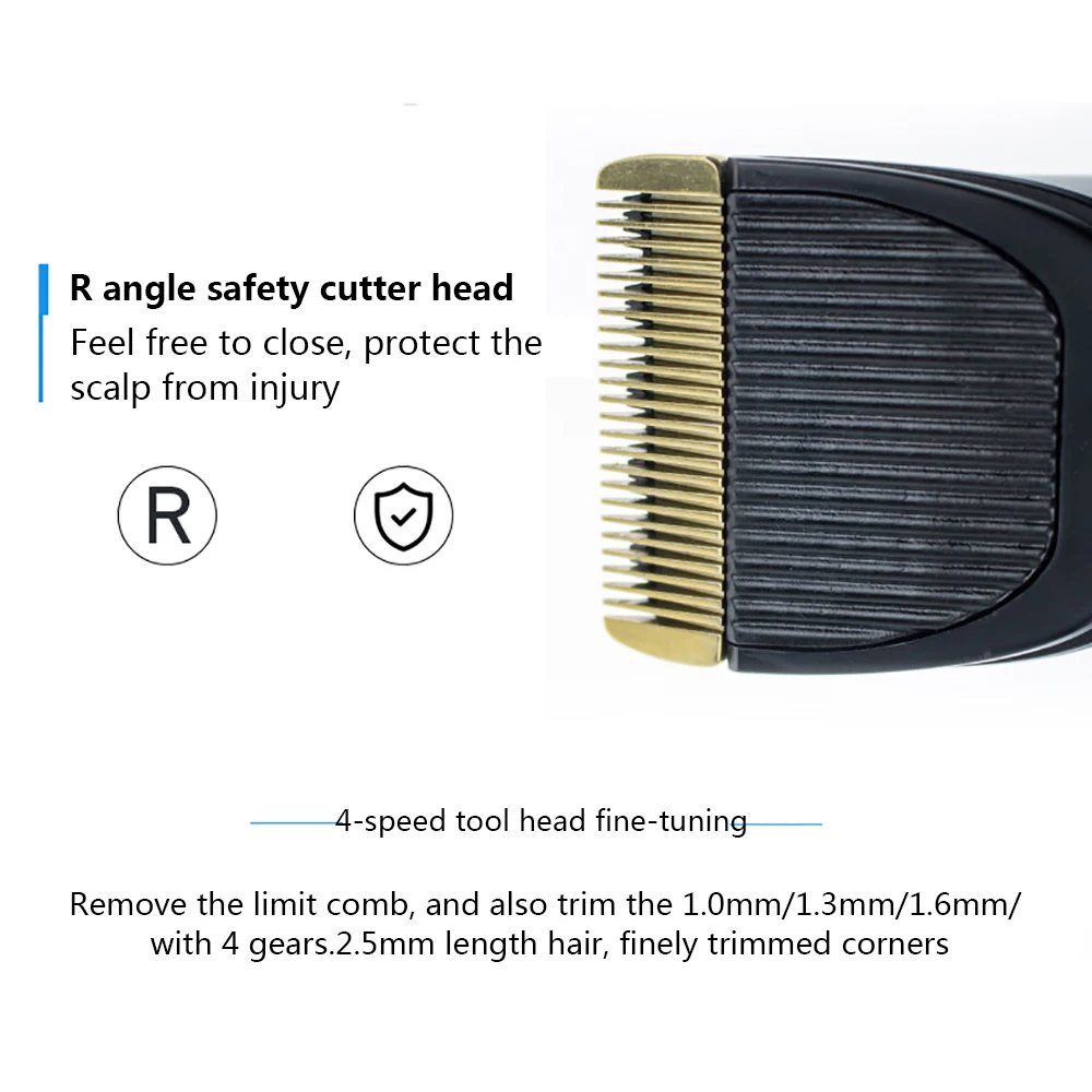Professional Hair Clipper Barber Shop Cordless Hair Cutter Electric Hair Clipper Razor Adult Children Haircut Adjustable