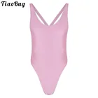 TiaoBug Для мужчин нижнее белье Sissy без рукавов крест-накрест с низким вырезом на спине с высоким разрезом стринги боди, комбинезон, нижнее белье, одежда для сна, купальники