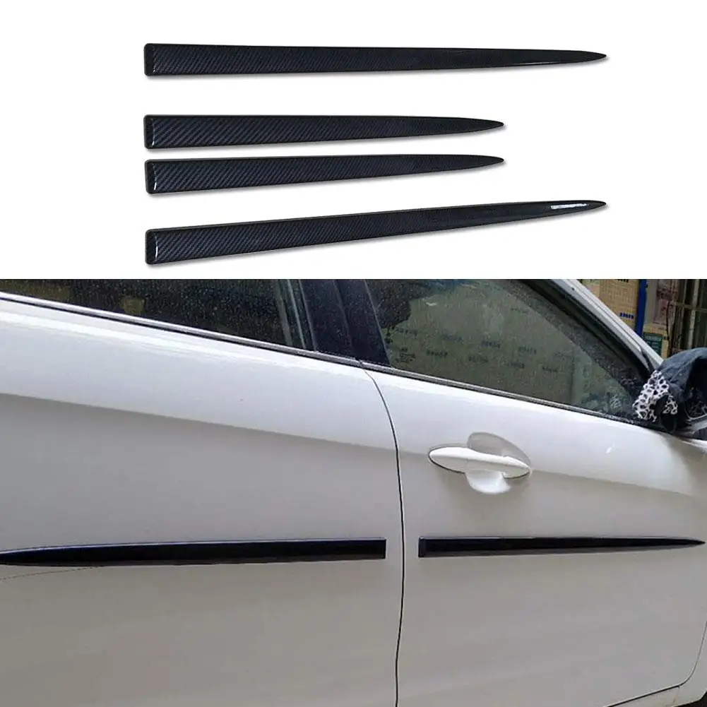 

1Set ABS Chrome Door Body Molding Fit Door Body Anti-scratch Protector 4Pcs Car Door Side Strips Trim Cover for SUV Sedan