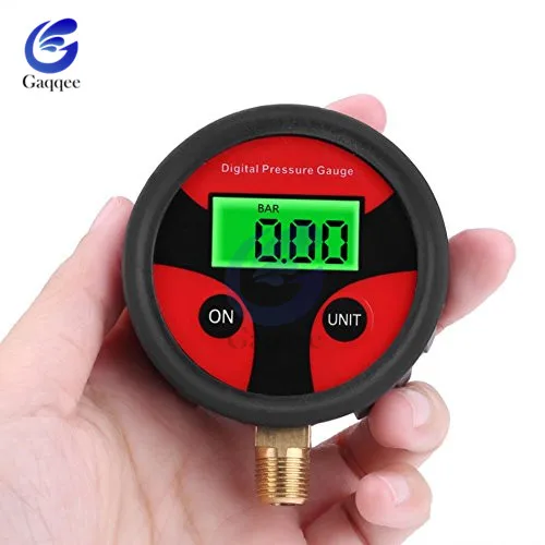 With Green Backlight 0-200PSI датчик давления воздуха циферблат метр тестер медь+ резина цифровой датчик давления в шинах Инструмент для автомобиля грузовика мотоцикла авто шины - Цвет: With Green Backlight